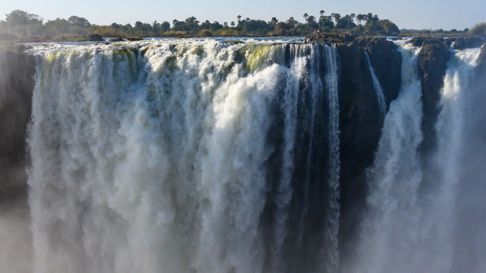 Victoria Falls in July from Zimbabwe side